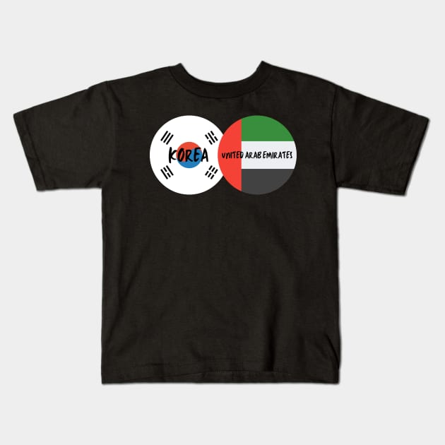 Korean Emirati - Korea, United Arab Emirates Kids T-Shirt by The Korean Rage